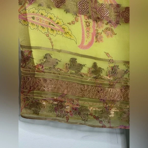 Ralph Lauren Black Label - SilkMetallic Blend - Sheer Pants - Gorgeous Wide Leg - Picture 5 of 6